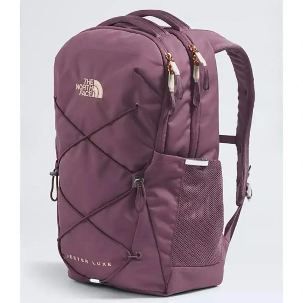 The North Face Jester Luxe Backpack, Midnight Mauve, Burnt Coral, Rose Gold, 27L